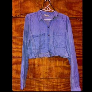 L.A. Hearts Cropped Long Sleeve Shirt